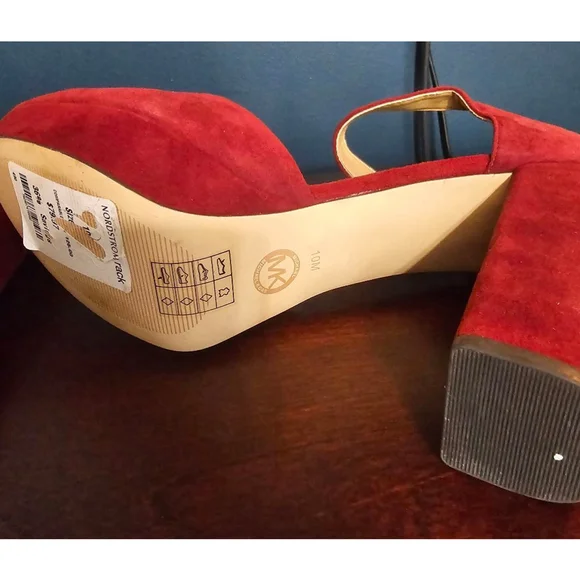 Michael Kors Burgundy Suede High Heels - Picture 6 of 8